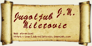 Jugoljub Miletović vizit kartica